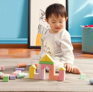 Дерев'яний Конструктор Xiaomi BEVA Variety Assembled Building Colored Blocks 80 шт